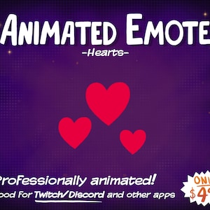 Animierte Emote Herzen Twitch und Discord