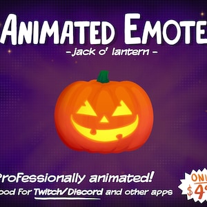 Animated Emote Jack-O&#39;-Lantern Twitch and Discord