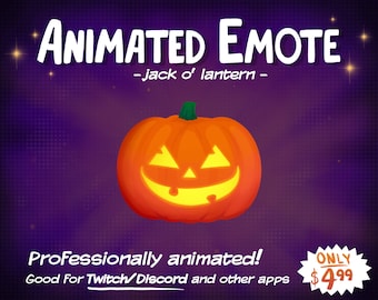Animated Emote Jack-O'-Lantern Twitch and Discord