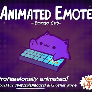 Animated Emote Bongo Cat Twitch and Discord