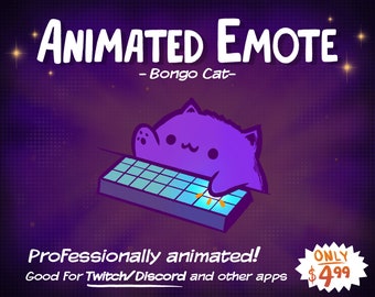 Animated Emote Bongo Cat Twitch and Discord