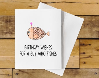 Funny Fish Birthday Card Pun – Birthday Wishes For a Guy Who Fishes