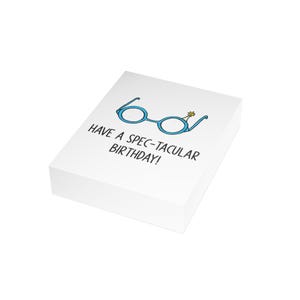 Birthday Glasses Greeting Cards - Bulk Pack of 10, 30, 50 Punny Cards, Funny Bday Cards Set, Glasses Theme Stationery, Printed Birthday