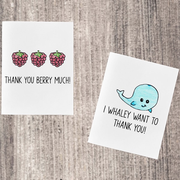 10 Pack of Thank You Cards - Etsy
