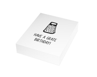 Birthday Pun Greeting Cards - Cheese Grater - Bulk Sets of 10, 30, and 50, Funny Bday Cards, Humorous Card Assortment, Pun Cards for Bday