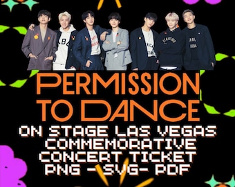 BTS Permission to Dance On Stage Las Vegas Commemorative Ticket
