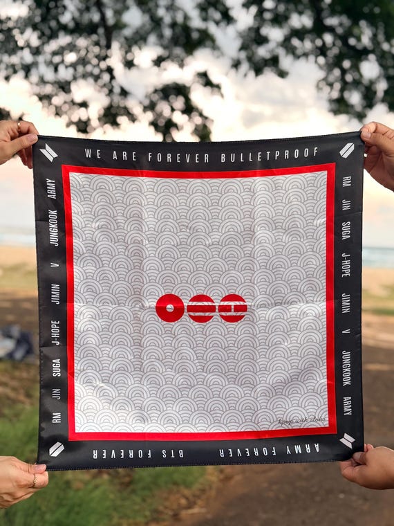BTS Arirang Tour Kpop Concert Inspired Satin Bandana