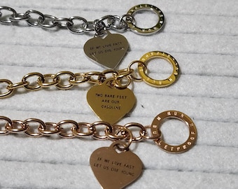 Run Bulletproof BTS Inspired Chain link Toggle clasp Bracelet