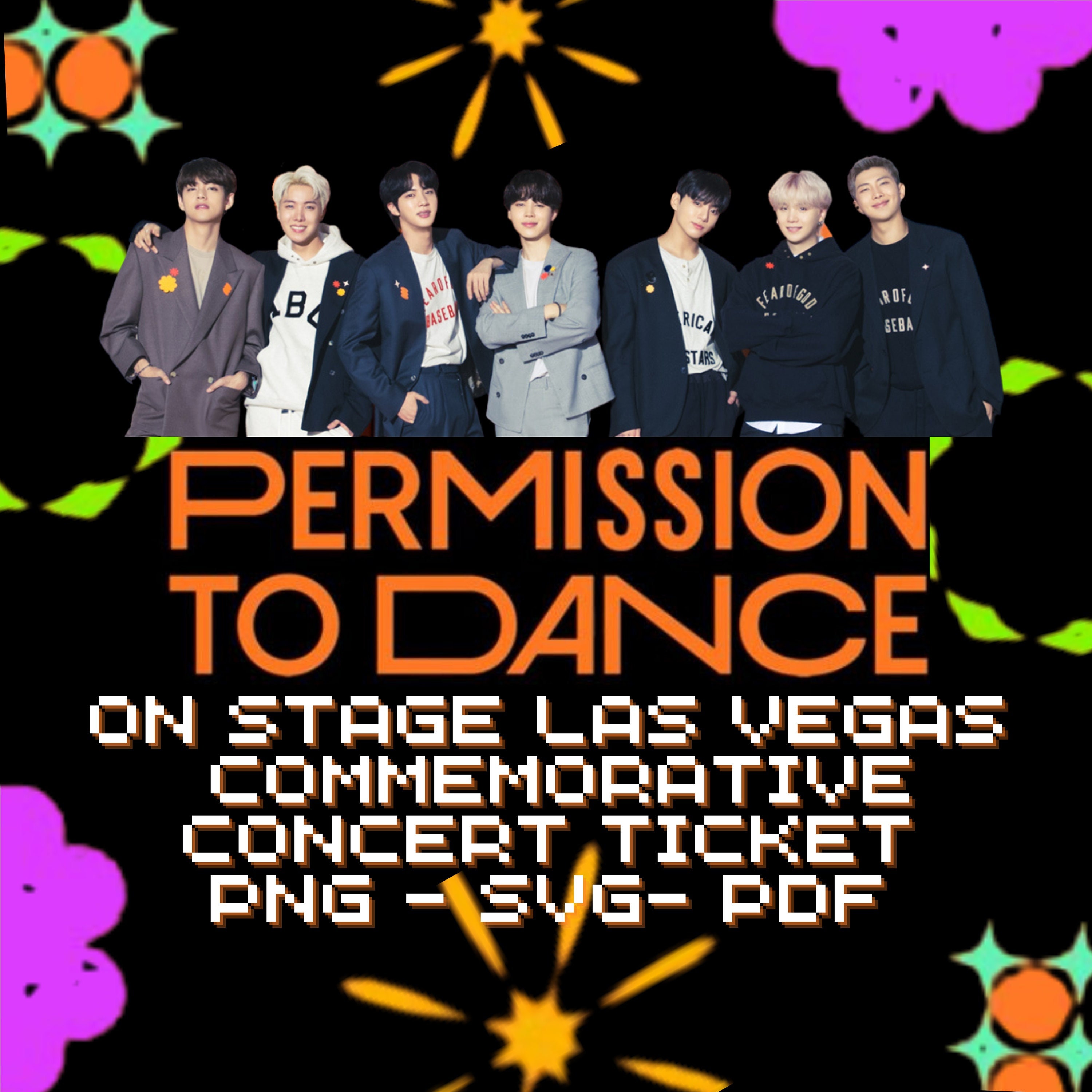 BTS ペンミ  チケット BTS Permission to Dance on Stage Las Vegas Commemorative Ticket - Etsy