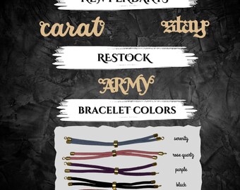 Kpop Fandom BTS Seventeen Stray Kids Inspired Cord Bracelet