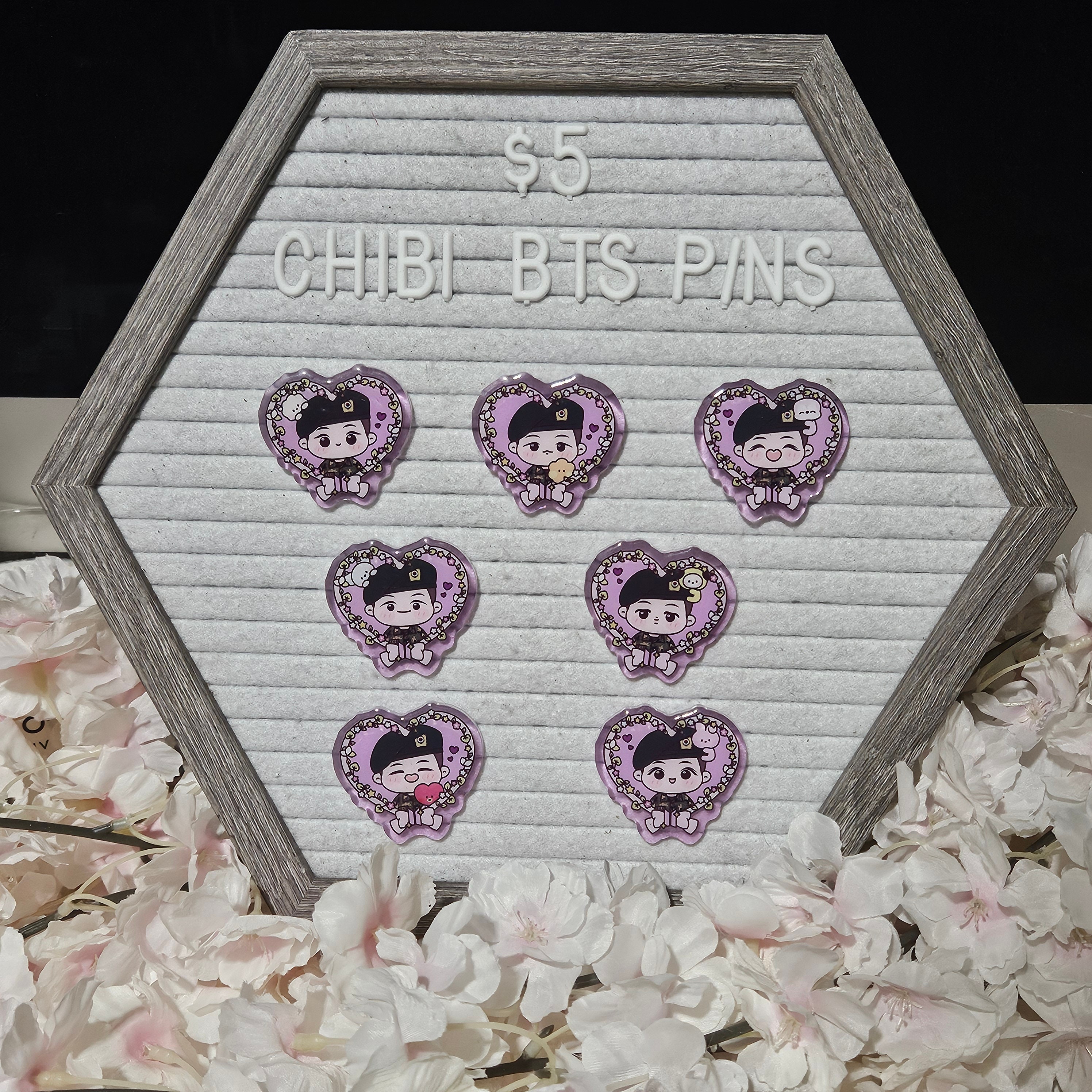Chibi BTS Army Inspired Acrylic Pins