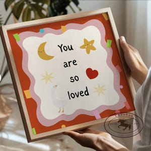 You Are Loved Print: Colorful Kids Room Decor (Digital Download