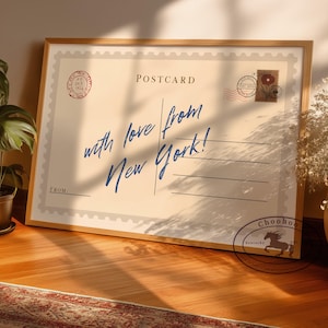 Avec amour de New York ! - Art mural imprimé carte postale, art mural de salon, décoration d'intérieur, affiche de chambre à coucher, affiche de studio, affiche numérique