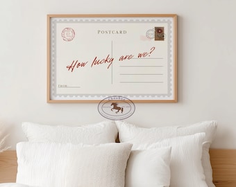 Motivational 'How Lucky Are We?' Poster Print: Living Room Wall Art