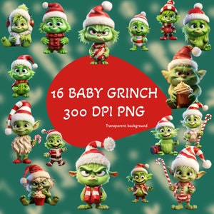 Baby Grinch Clipart Etsy