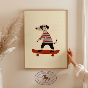 Poodle skate print nursery wall art - nursery print - nursery decor - nursery wall art