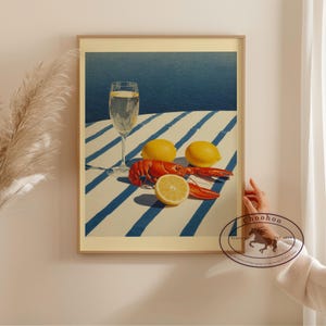 Mediterranean Wall Art Print – Mediterranean Wall Art, Vibrant Kitchen Decor, Dining Room Illustration, Restaurant Gift, Digital Download