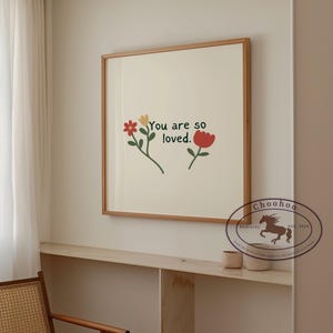 You Are So Loved Print: Kids Nursery Wall Art (Digital Download)
