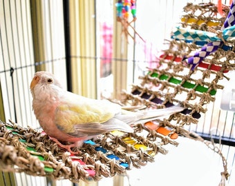 Rainbow Bridge | Bird Ladder, Hammock or Perch for Small Birds, Rats & Mice