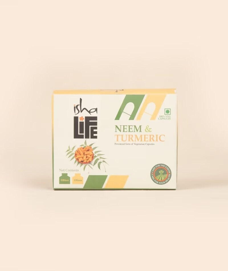 Isha Life Neem & Curcuma Poudre Dans Les Capsules Végétales - Etsy France