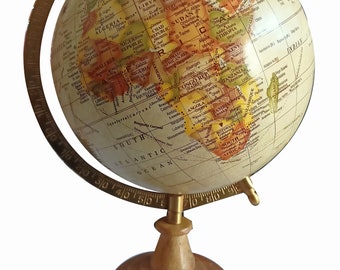 Beige Globe With Wood Stand Home Decoration Media Room Beige Globe With Wood Stand Home Decoration Media Room