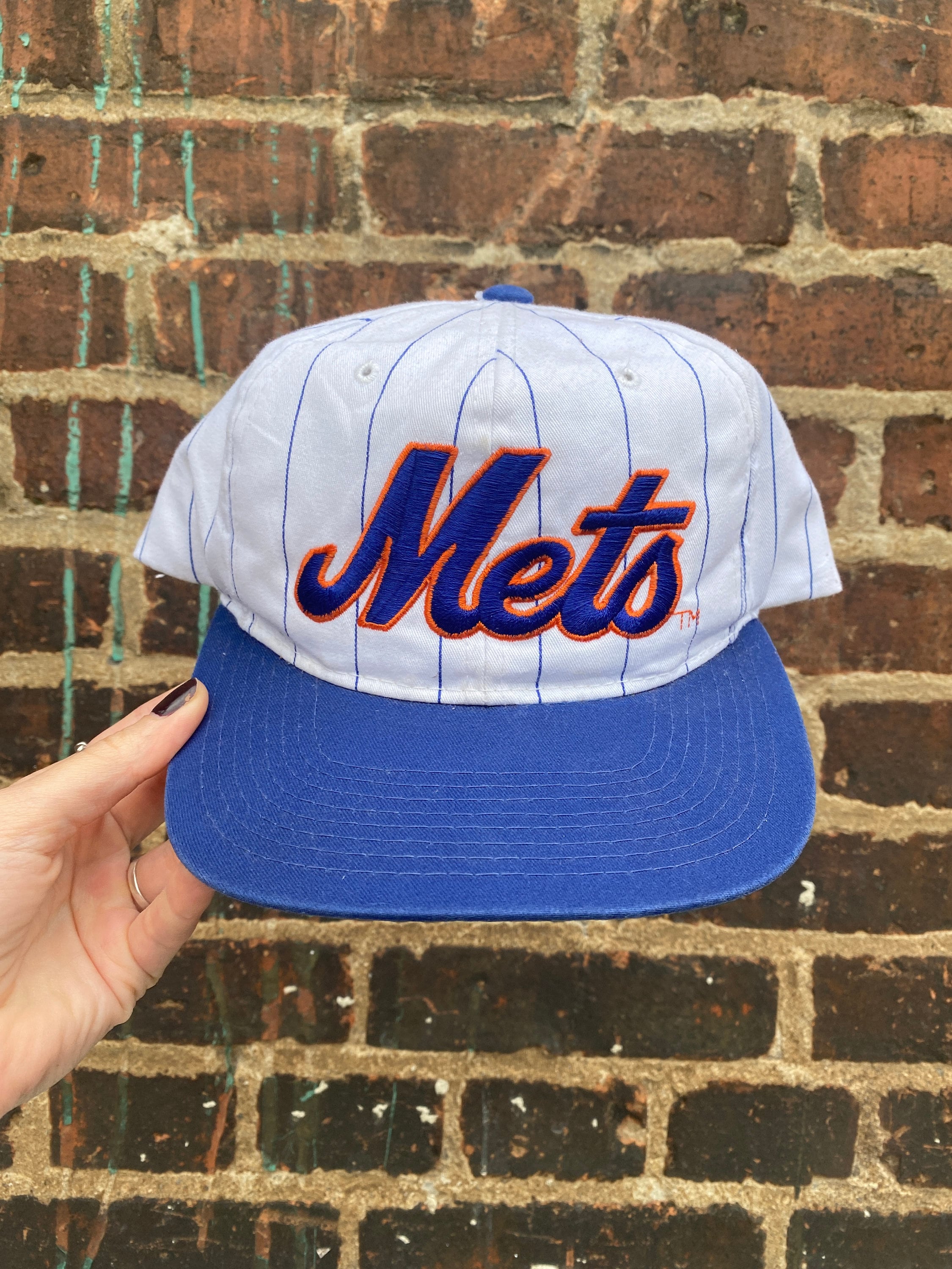 Vintage 1980s MLB New York Mets Pinstripe Snapback Starter Hat - Etsy