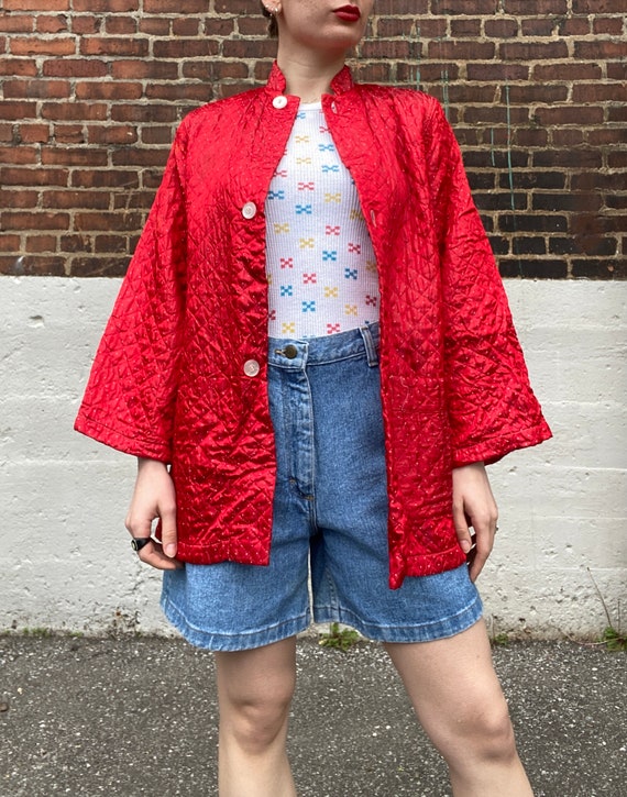 Vintage 1960s Quilted Bed Jacket Gem