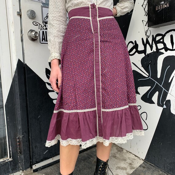 1970’s Vintage Gunne Sax Style Button Front Prairi