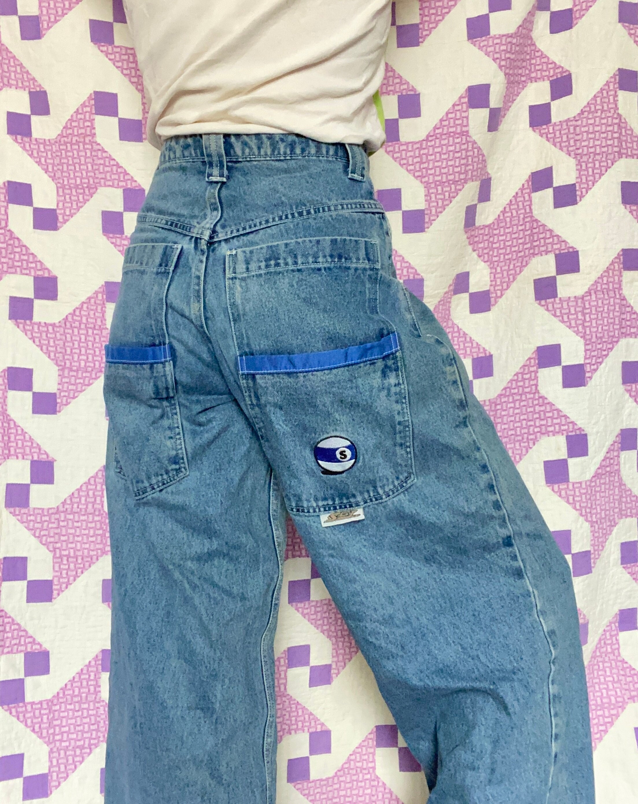Vintage Late s/Y2k Sonoma Big Fit Wide Leg Cropped Jeans W