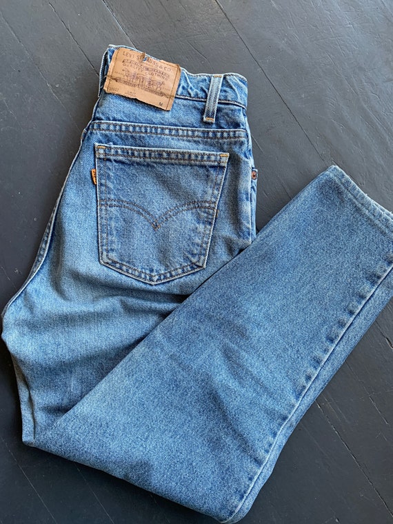 Vintage Orange Tab Levi’s 912 27x25 70’s Jeans