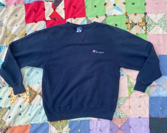 navy champion sweatshirt