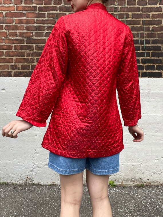 Vintage 1960s Quilted Bed Jacket Gem
