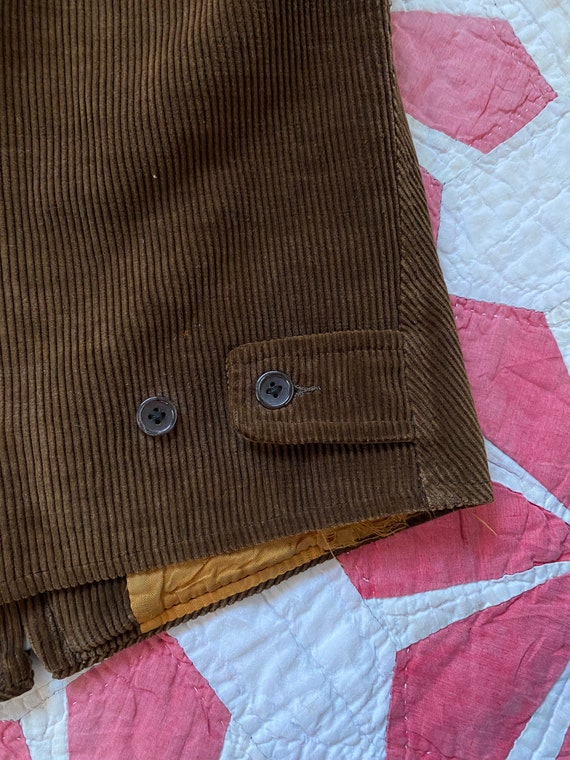 Vintage 1950's King Sportswear Brown Corduroy Windbre… Gem