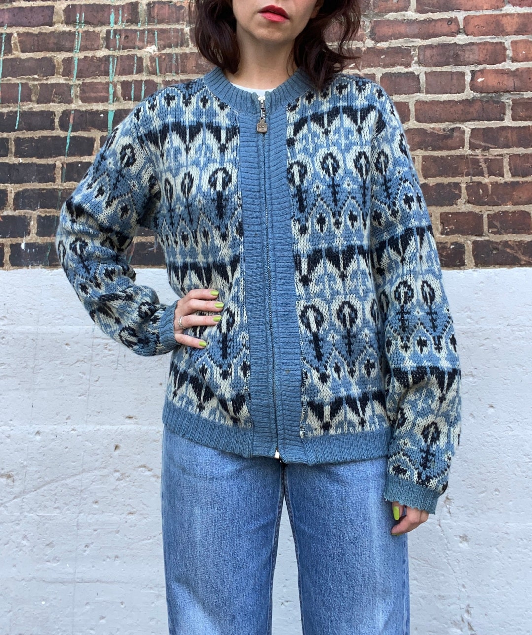 Vintage 1960s Jantzen Wool and Mohair Zip-up Cardigan - Etsy Canada