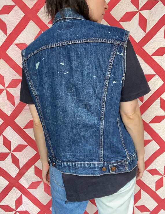 Vintage 1960's Levis Big E Bleach Spotted Denim V… - image 4