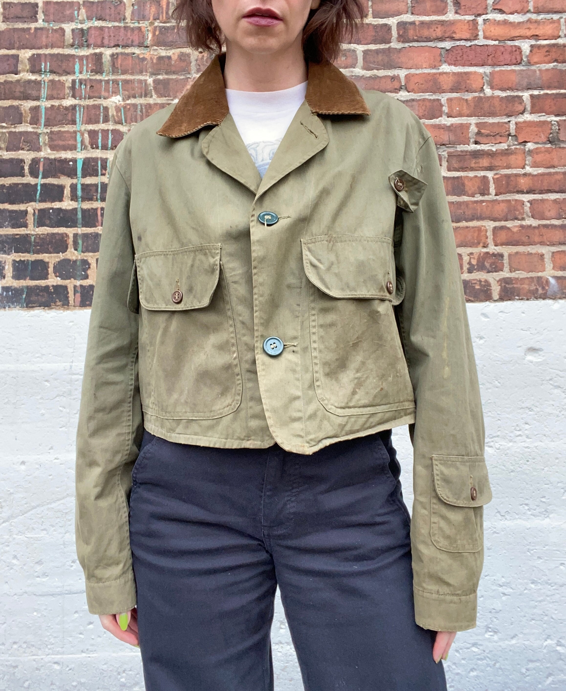 Vintage 1940s/50s Cropped Fly Fishing Jacket 