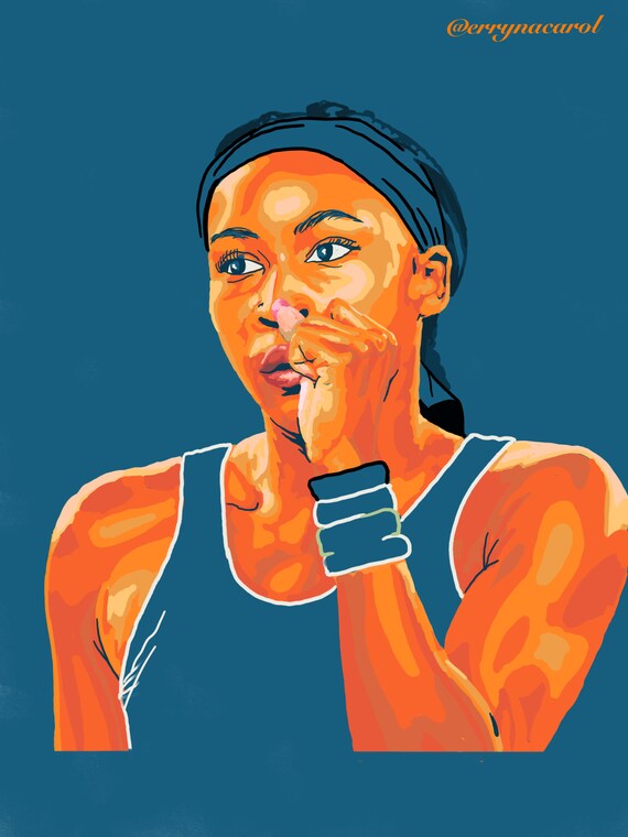 Coco Gauff Portrait Etsy