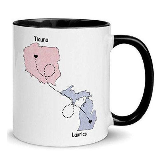 Personalised Long Distance Relationships Coffee Mug New Customised Gift 