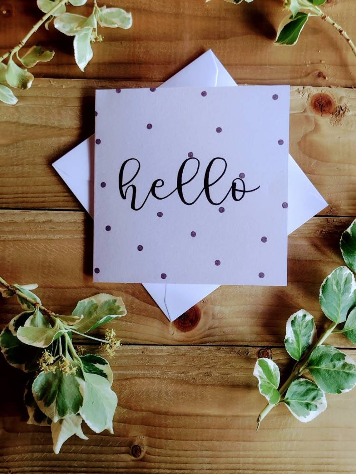 Hello Card Greeting Cards Blank Card Handmade Cards Etsy UK