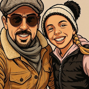 Person or Pets Custom Digital Portrait Limited Time Offer Bold Artwork from Your Own Photo Up to 2 People