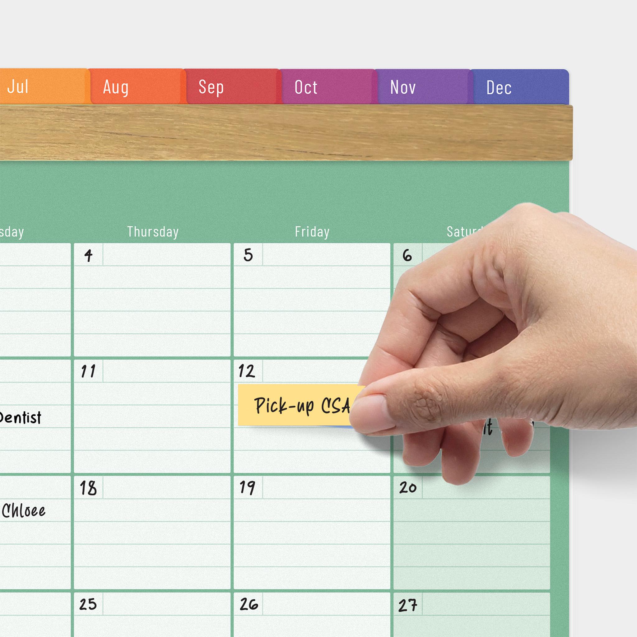 Folio Wall Calendar Sticky Notes – 6 Color Booklet, 50 Notes Each (1 ...