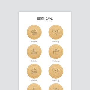 Geburtstag Rubbel-Sticker