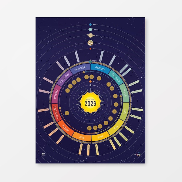 Year Calendar Poster 2026 - Etsy