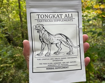Premium Tongkat Ali Supplement, Potent Plant Extract, Stress Relief, Boost Testosterone, Increase Muscle Mass, Lower Cortisol, Organic Vegan