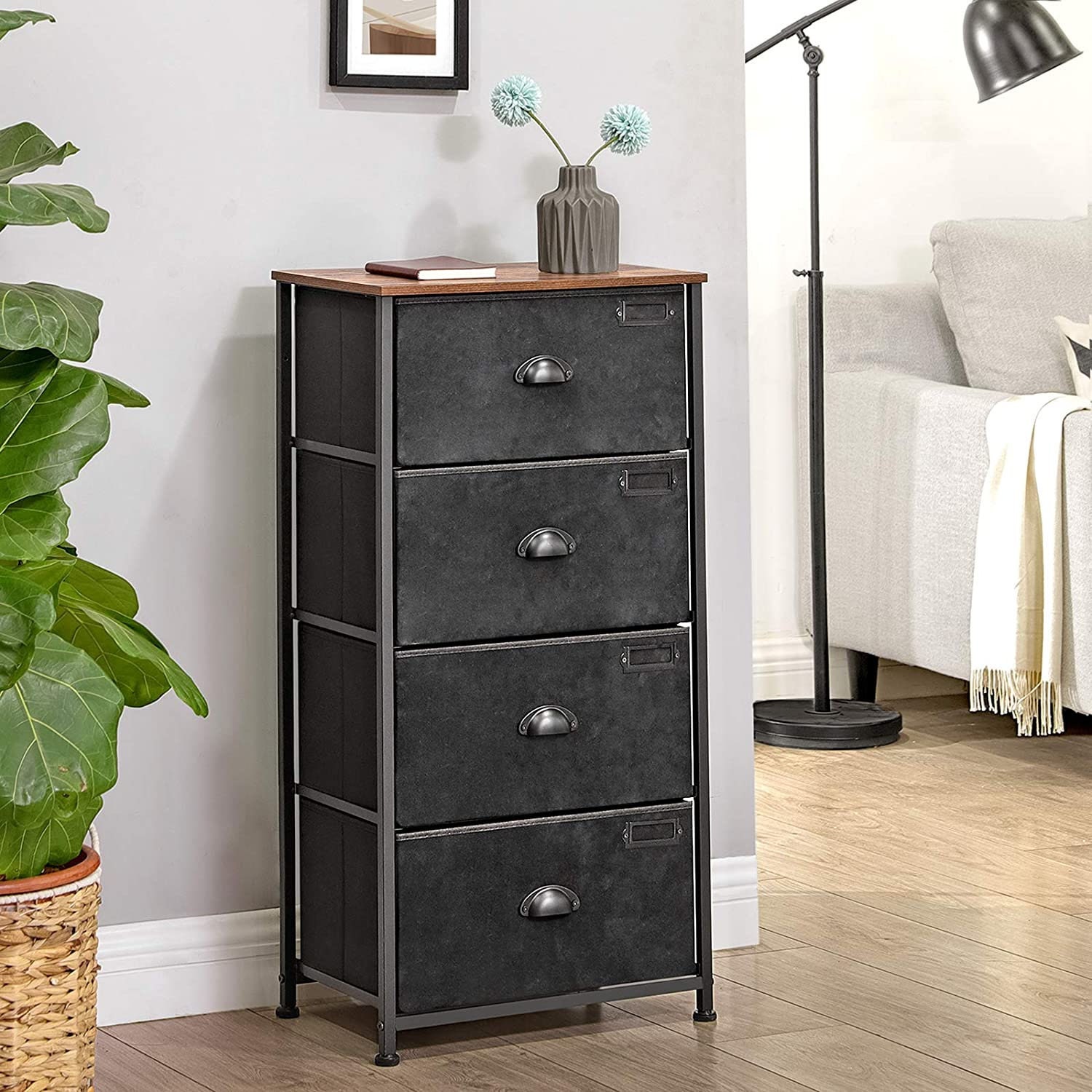 Modern Vertical Dresser Tower Fabric Drawer Dresser with 4 Etsy