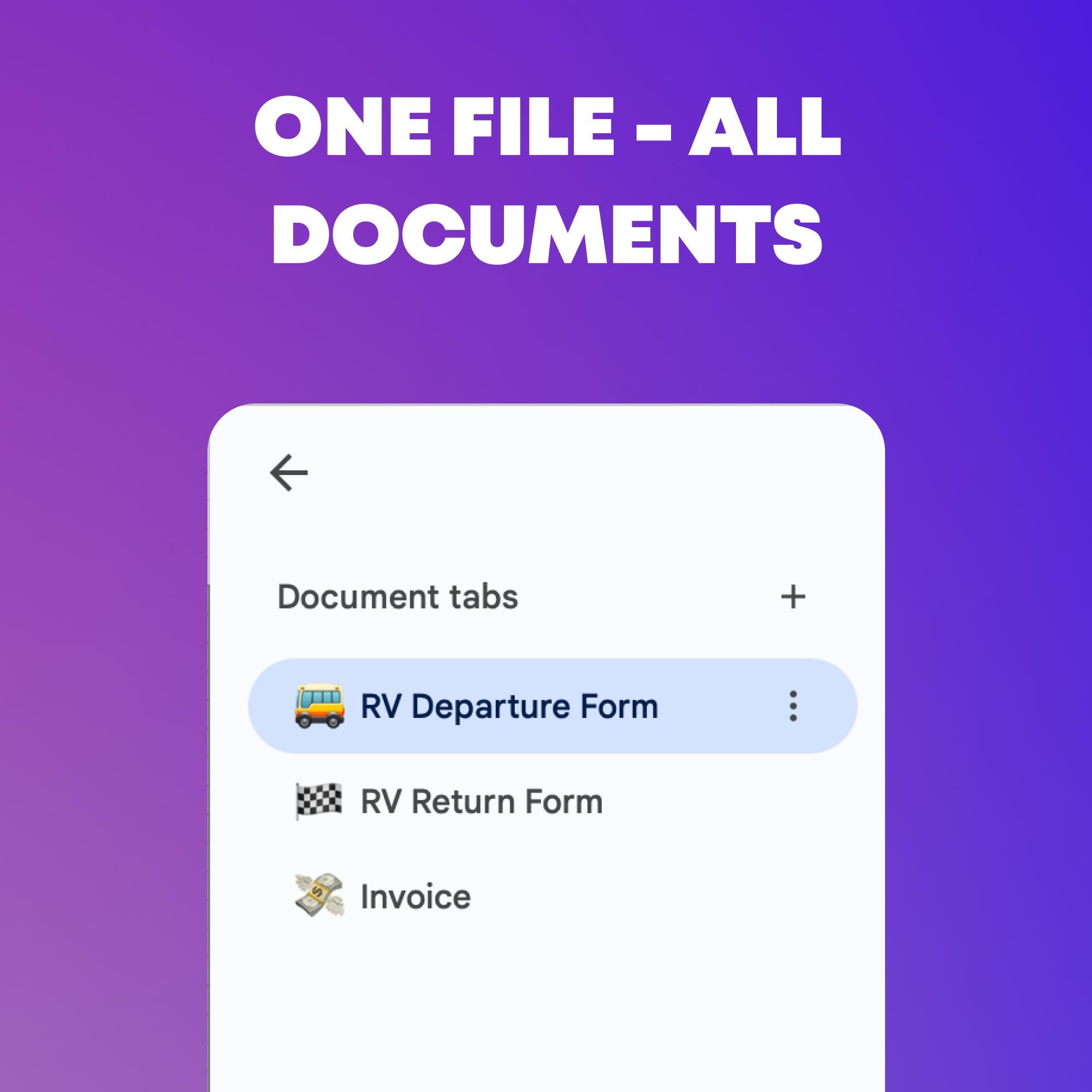 Rv Invoice All-in-one RV Rental Checklist (digital Forms for Departure & Return ...
