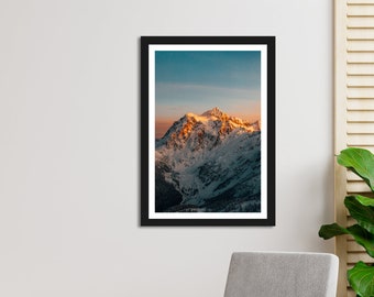 Mount Shuksan Poster | National Park Print, Washington USA Wall Art, Travel Print, Washington State Mountains, Digital Print, Travel Gift