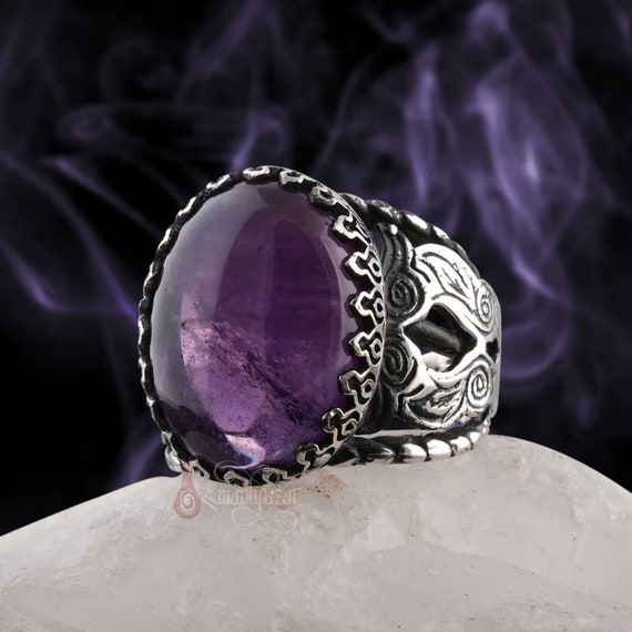 Natural Amethyst Ring -  Sterling Silver Amethyst… - image 2