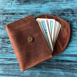 CUSTOM TAROT card case, Leather tarot deck case, Brown tarot deck holder
