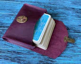 Handmade Leather Tarot Card Case: Custom Deck Holder